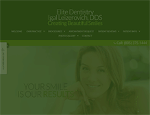Tablet Screenshot of elite-dentistry.com